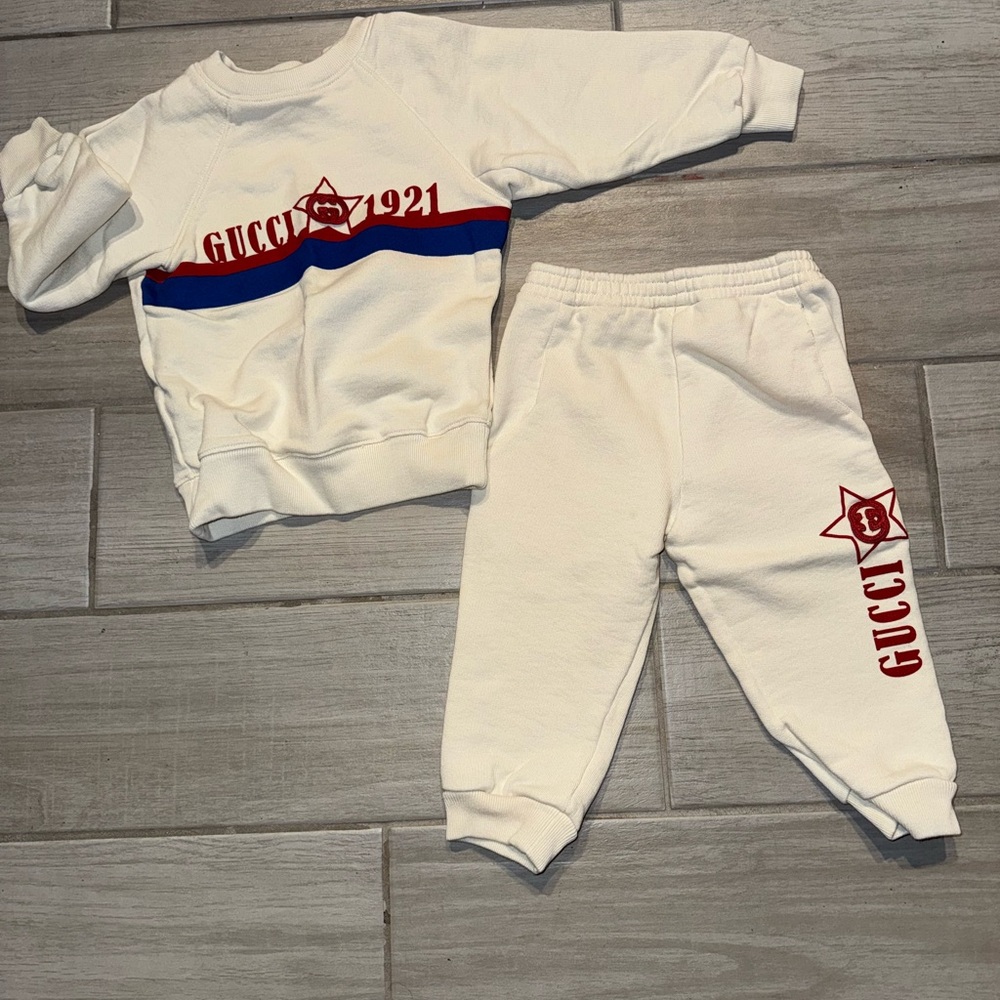 Gucci White Sweatpants and Joggers Set